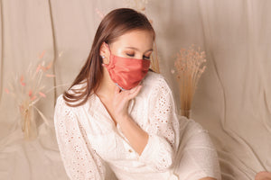 Single-tie Silk Mask • Salmon