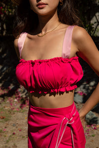 Smooth-talker Crop Top • Hot Pink