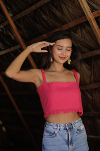 Forget Me Not Crop Top • Hot Pink