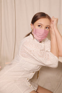 Single-tie Silk Mask • Blush